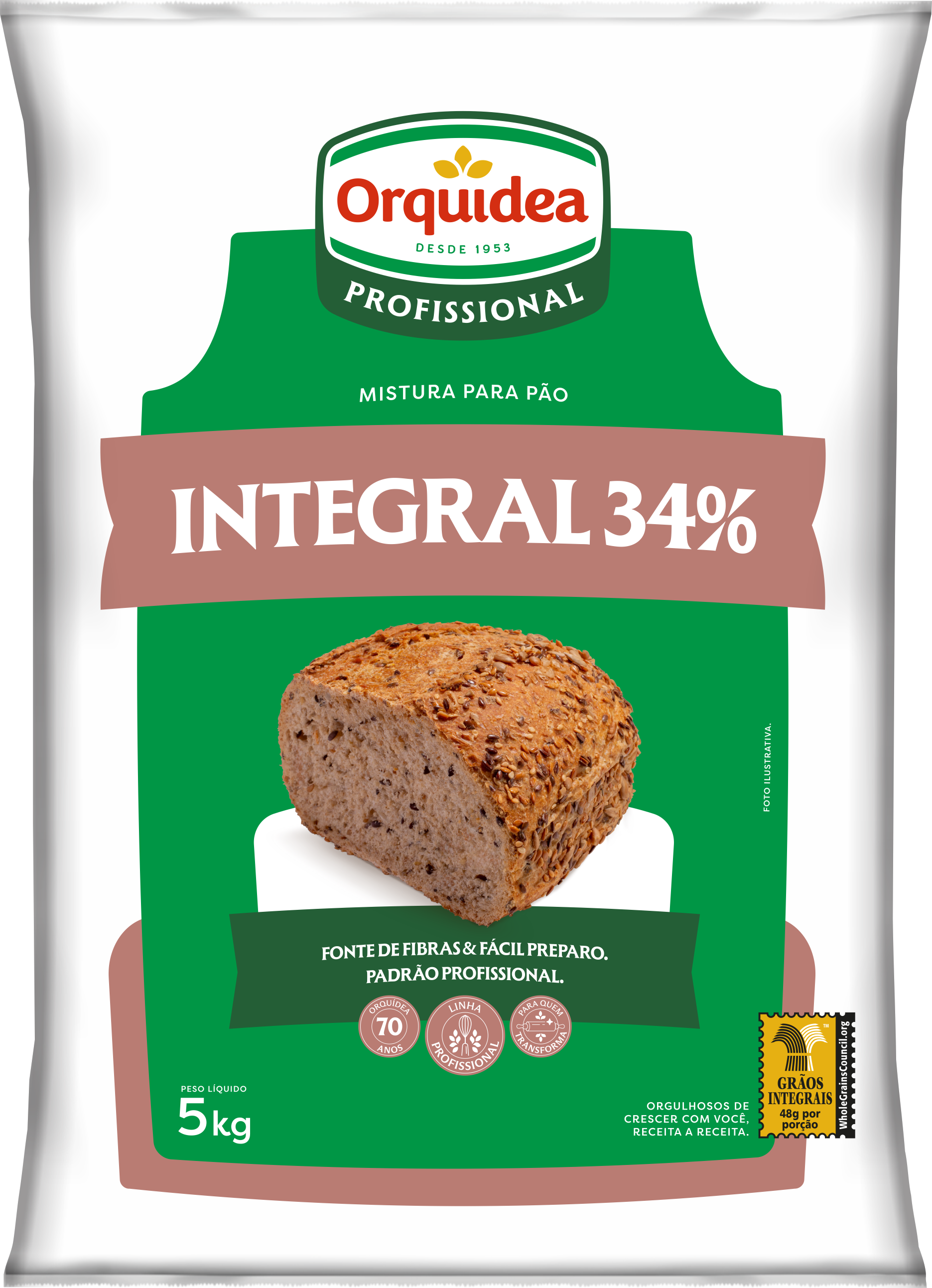 Mistura Pão Integral 34% 5kg